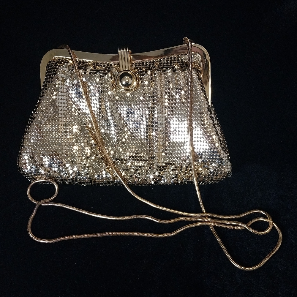🤑🤑Hillard & Hanson Gold Mesh Evening Bag